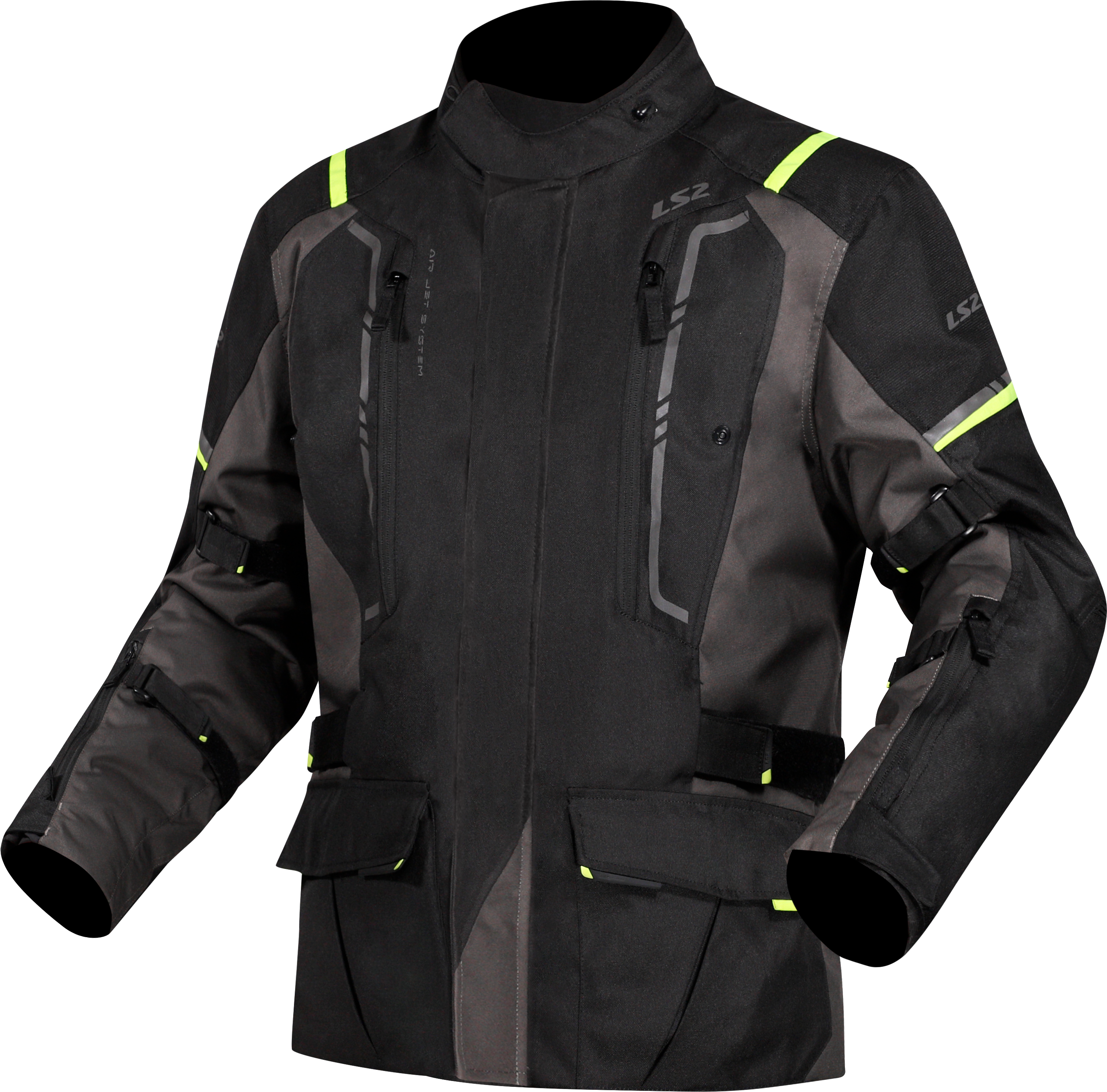 LS2 NARVIK MAN JACKET GREY HV YELLOW